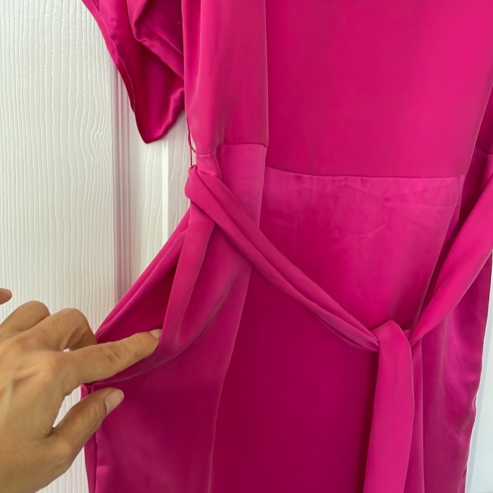 TALBOTS KIMONO SLEEVES 100% SILK POPOVER DRESS - Picture 6 of 16